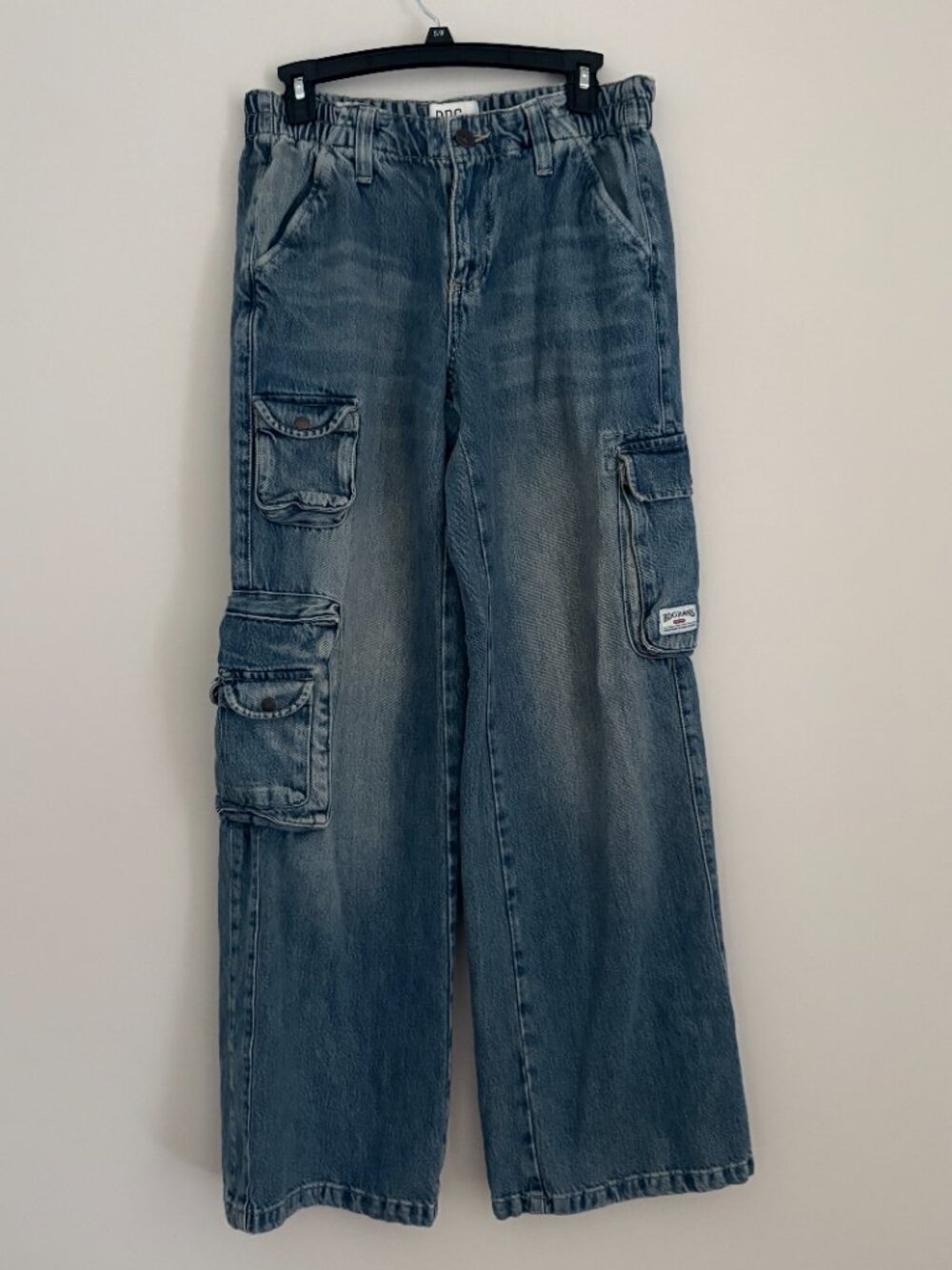 BDG Urban Outfitters Y2K Wide Leg Denim Cargo Pants Streetwear Grunge Skater 27W
